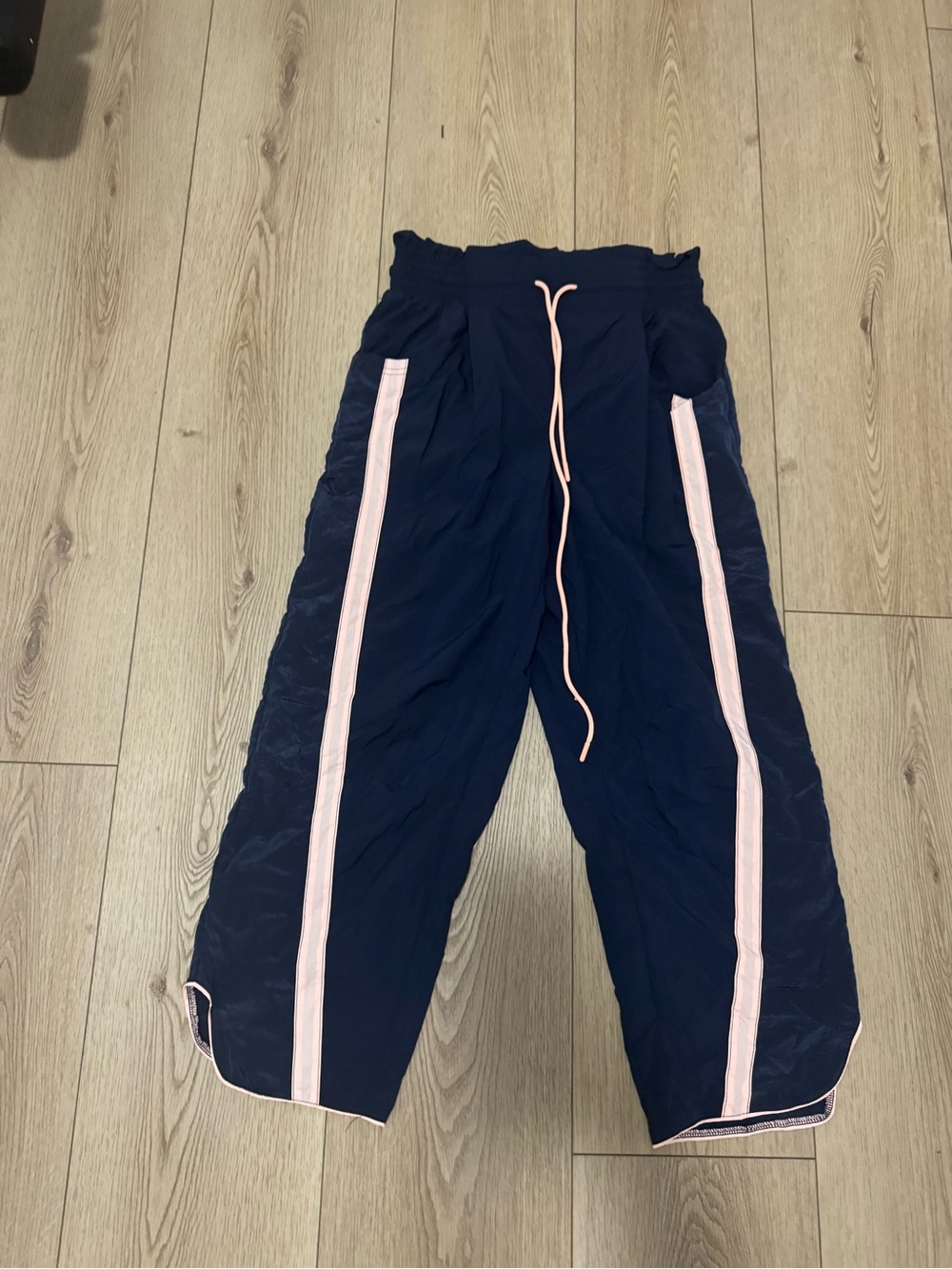 FP Movement by Free People sleek nylon pant with Pink Side Stripes